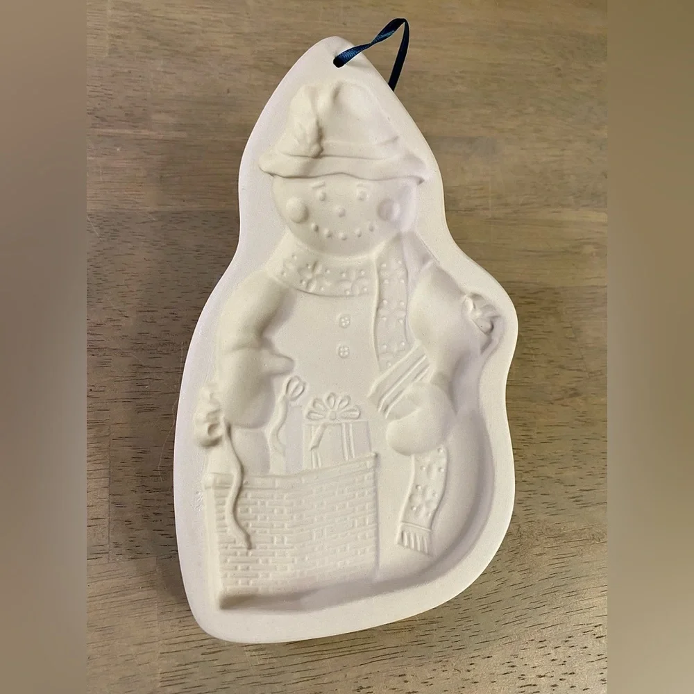 Longaberger‎ 1997 Pottery Snow Friends Cookie Mold Snowmen
